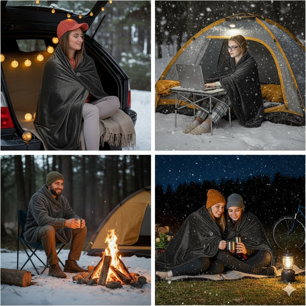 Heated Blanket - Stay Warm While Camping